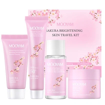 Mooyam sakura mencerahkan kit perjalanan kulit